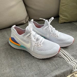 Nike Epic React Flyknit 2 in “white hyper jade ember glow”